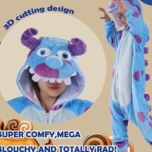 New Kids One Piece Plush Costume One-Piece Sullivan Pajama